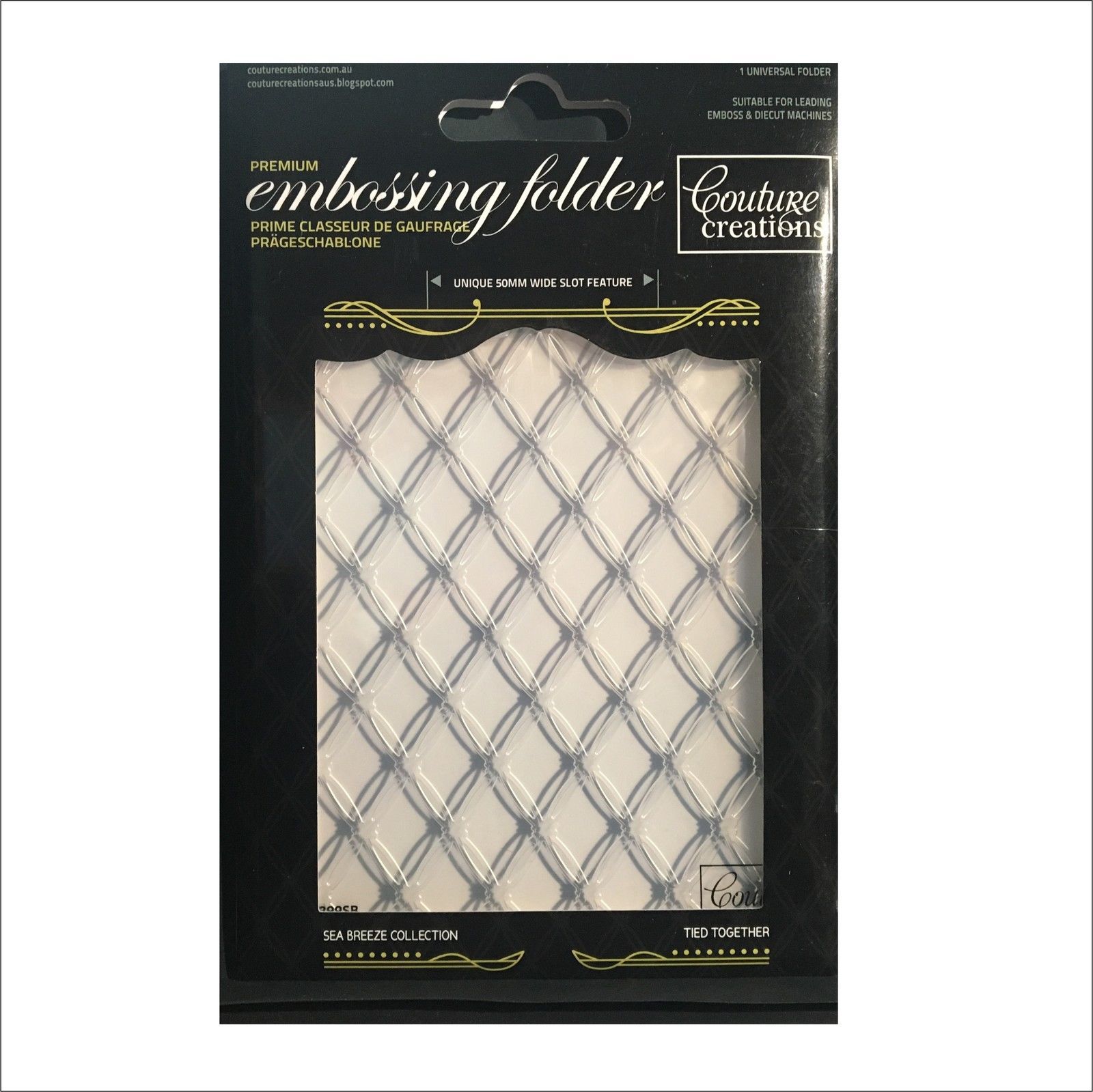 Couture Creations Embossing Folder 5x7 Tied Together