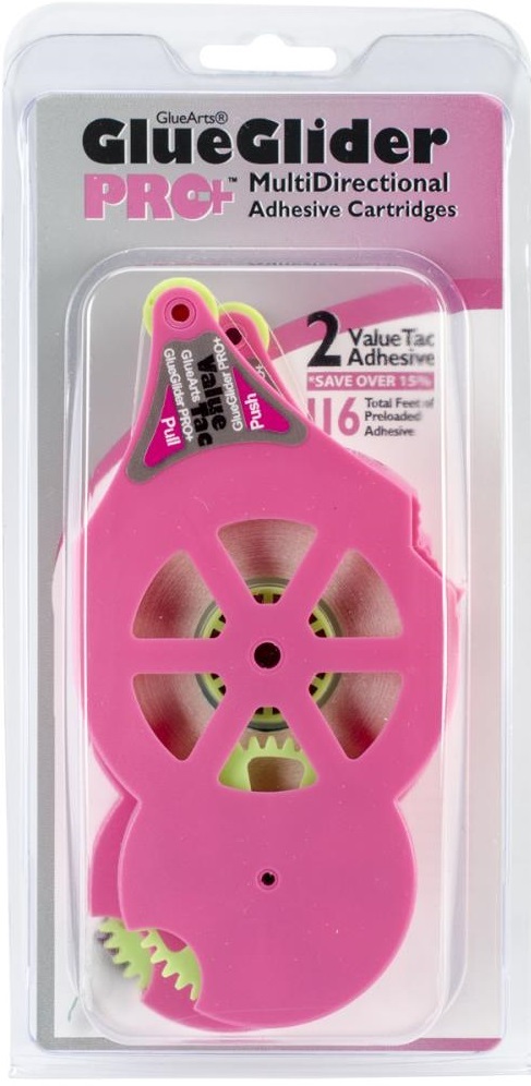 Glue Glider Pro Plus ValueTac Cartridge Refill of Adhesive 2 Pack