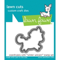 Lawn Fawn Winter Unicorn Stamp+Die Bundle