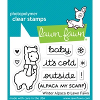 Lawn Fawn Winter Alpaca Stamp+Die Bundle
