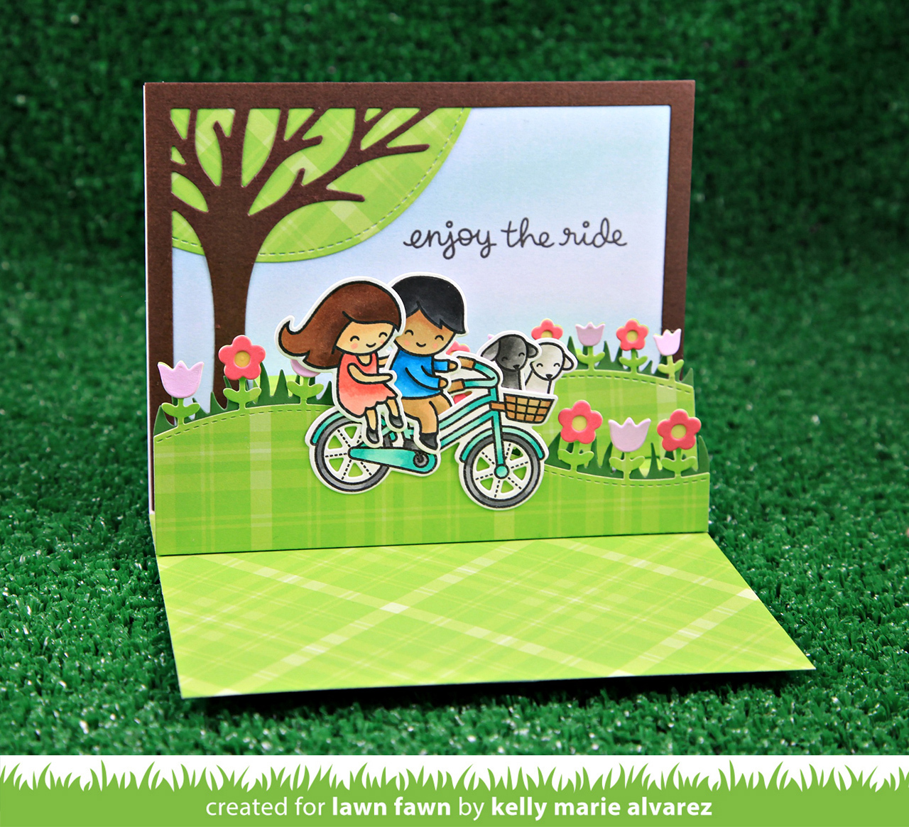Lawn Fawn Lawn Cuts Grassy Hillside PopUp Add On Dies LF1368