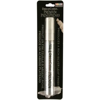 DecoColor Premium Chisel Paint Marker Leaf Finish Pen Silver
