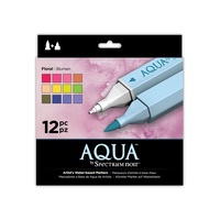 Crafter's Companion Spectrum Noir Aqua Markers 12/Pkg Floral