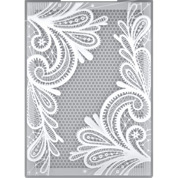 Crafter's Companion 3D Embossing Folder 5X7 Ornate Lace