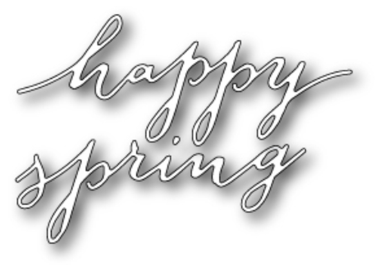 Poppystamps Die Freehand Happy Spring 1416 