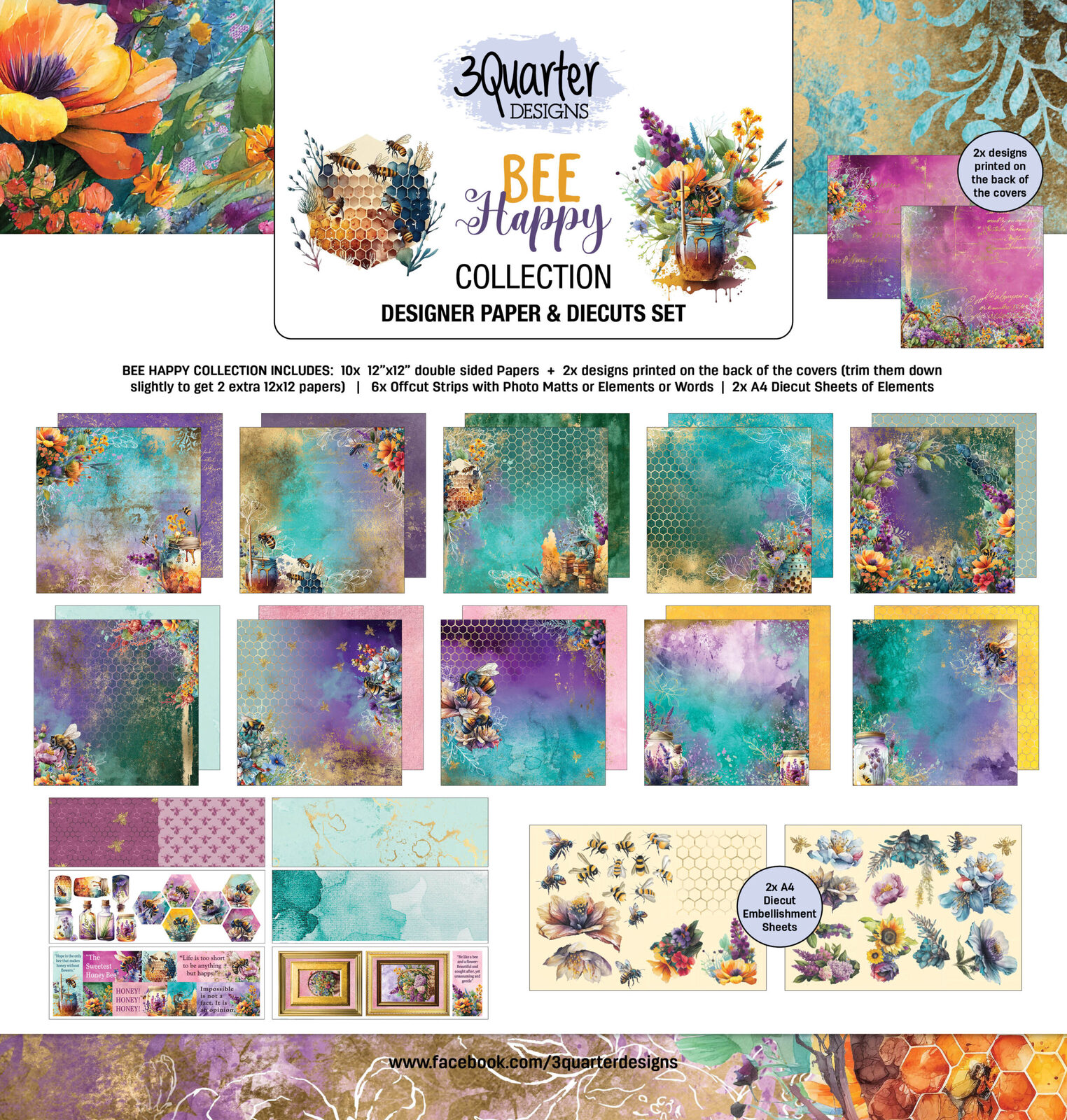 3Quarter Designs- Bee Happy - Collection Pack