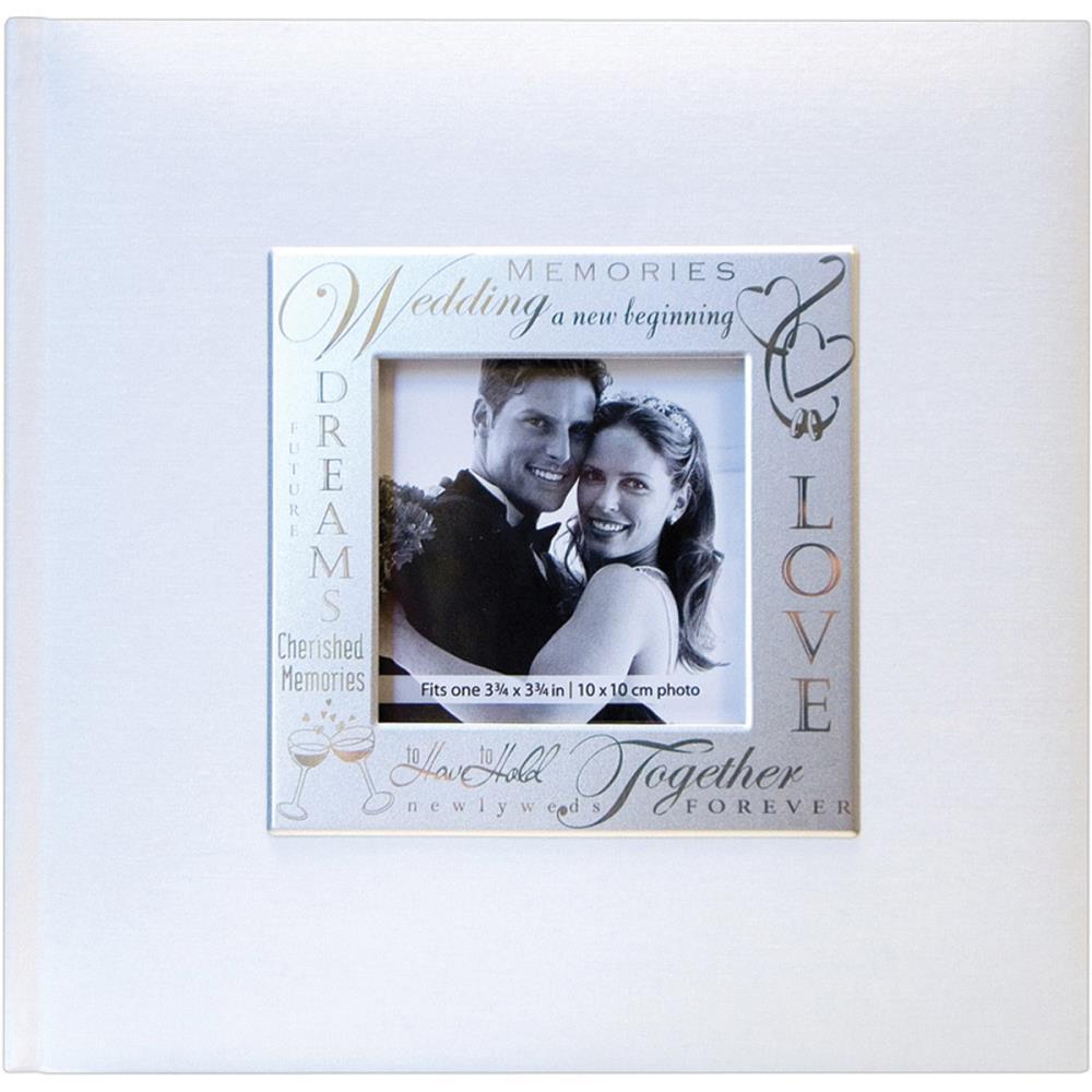 white wedding photo album