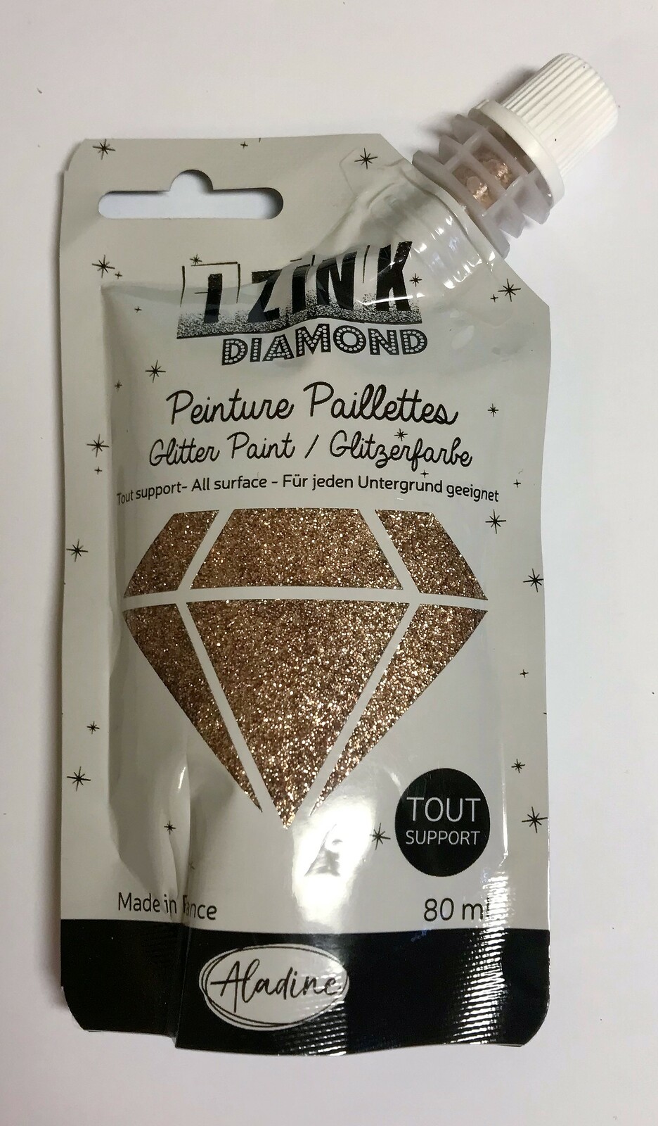 Izink Diamond Glitter Paint 80ml Or Pastel (Pastel Gold)