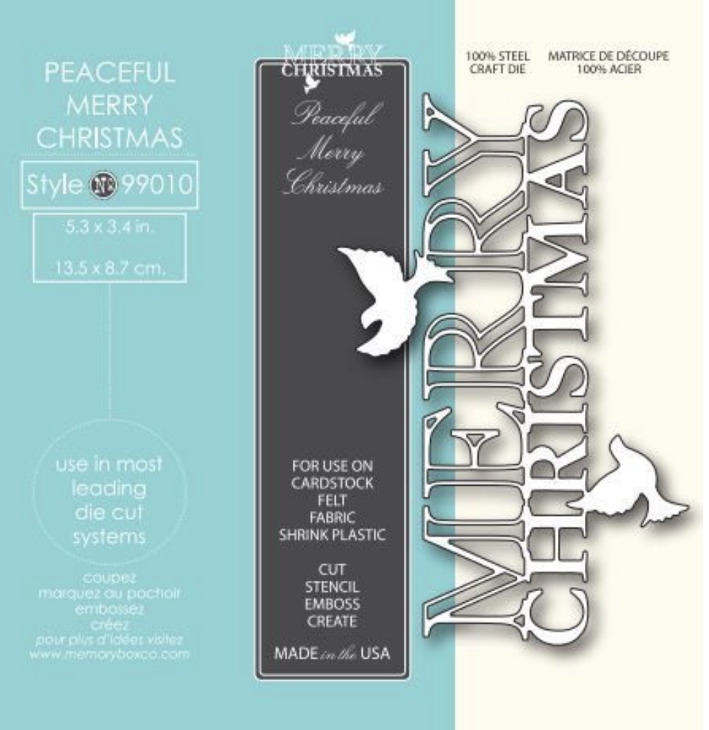 Memory Box Die - Peaceful Merry Christmas 99010