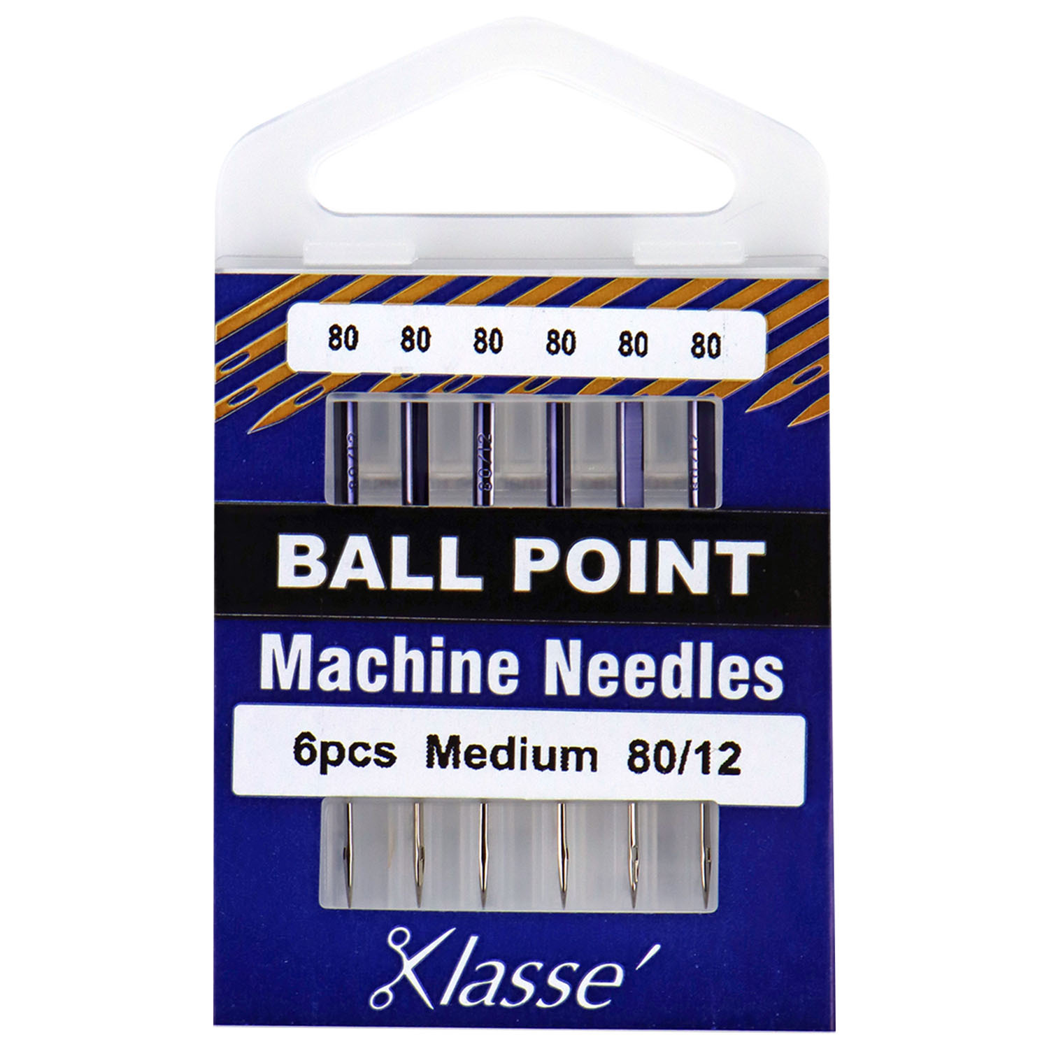 Klasse Ball Point Machine Needles 6 x Size 80/12