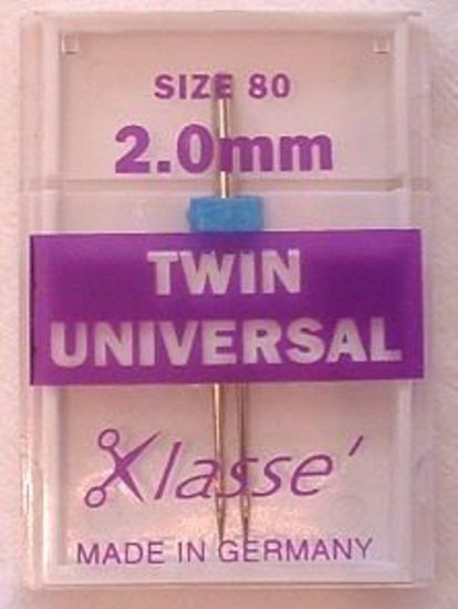 Klasse Universal Twin Needles 2.0mm Size 80/12 