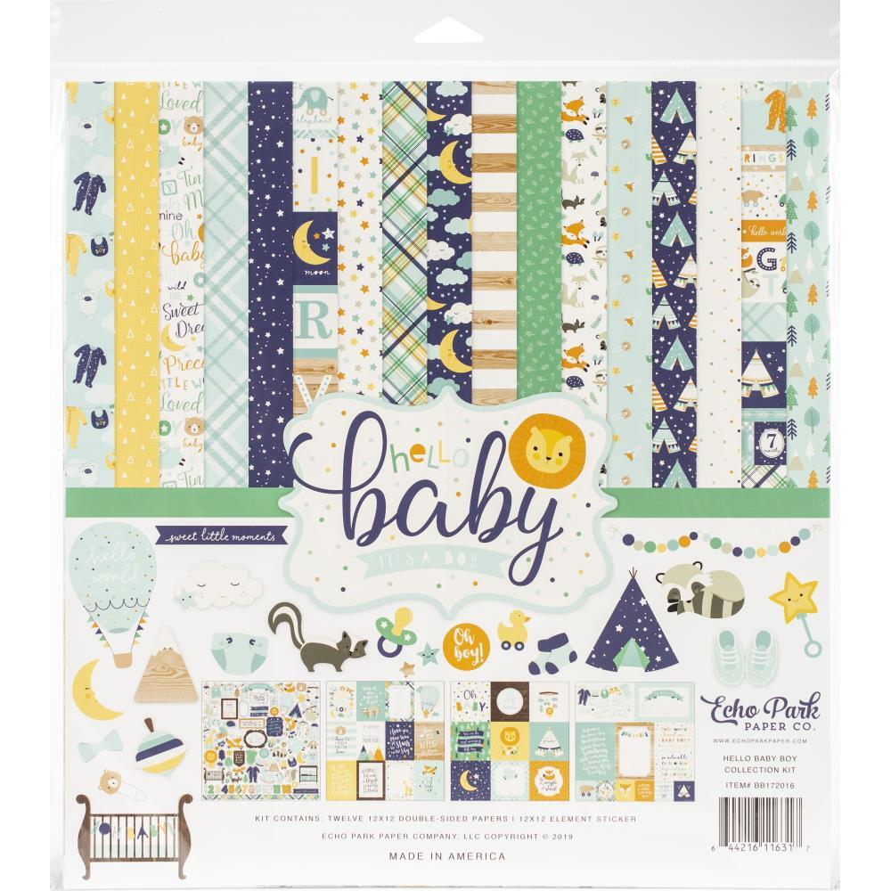 Echo Park Collection Kit 12"X12" Hello Baby Boy