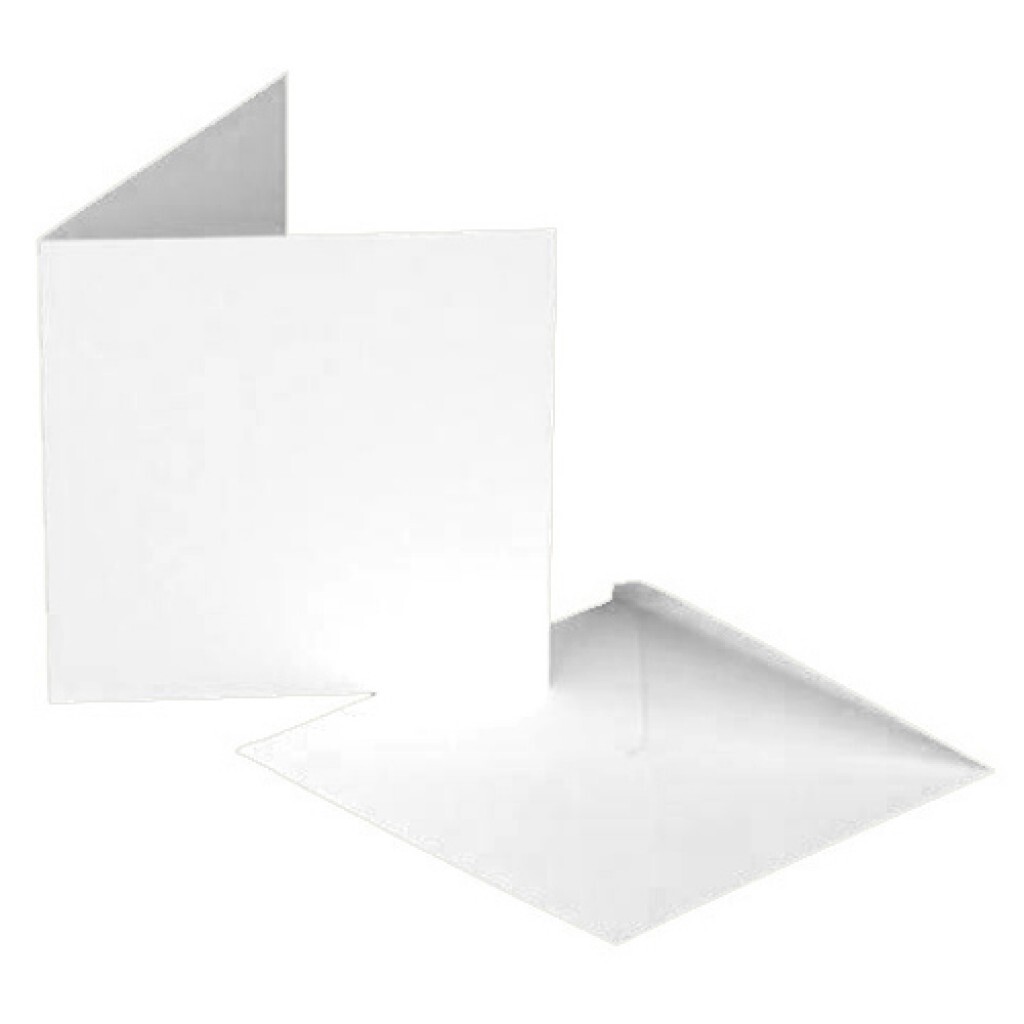 Hunkydory Crafts 10 Dove White 5x5 Cards and Envelopes 300gsm