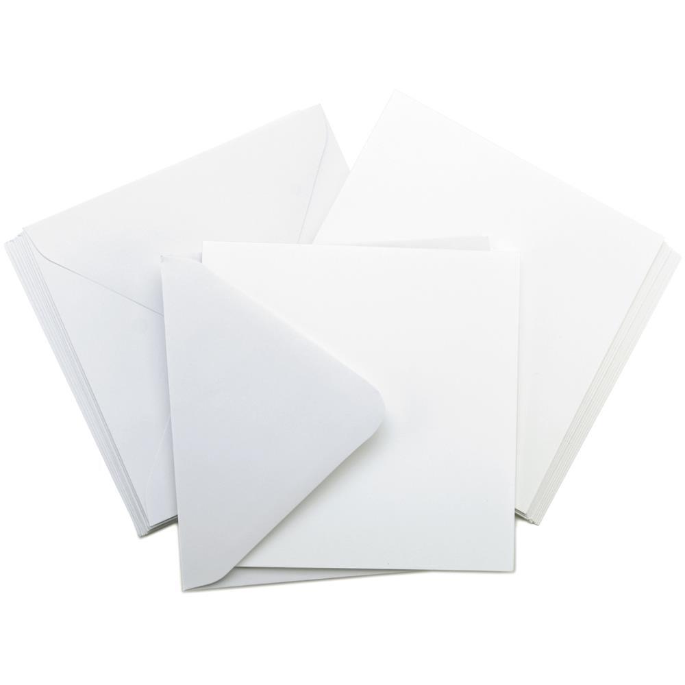 10 Square White Cards and Envelopes 5.5 x 5.5