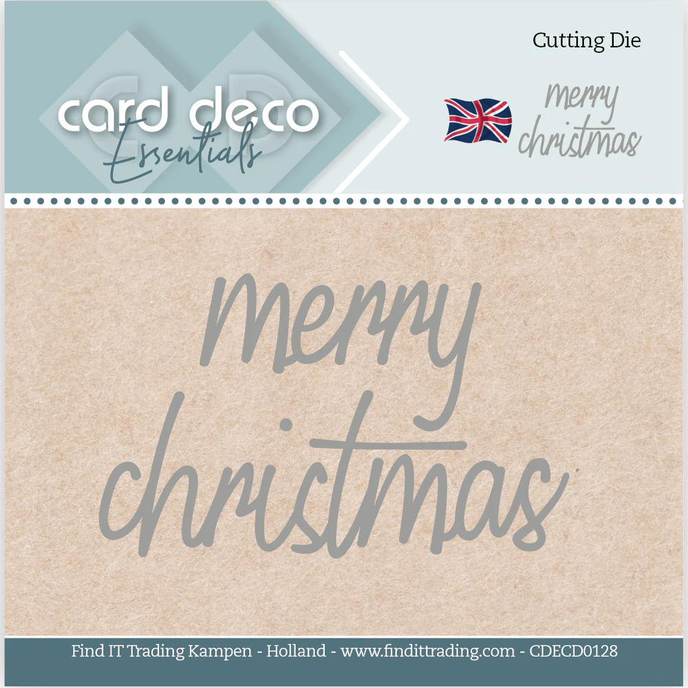 Card Deco Essentials Mini Die - Christmas Blues - Merry Christmas - CEDCD0128