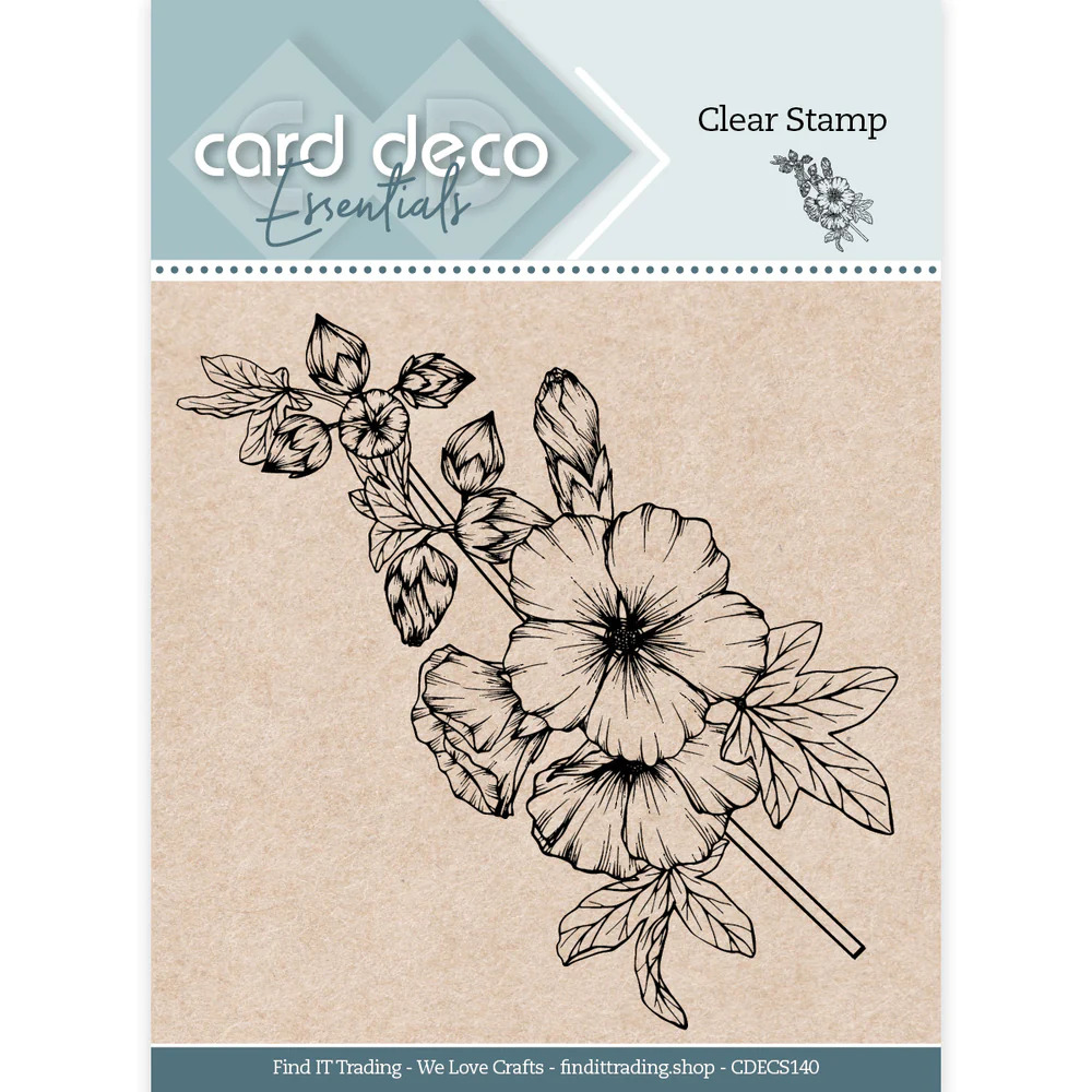Card Deco Essentials - Clear Stamps - HollyHock - CDECS140