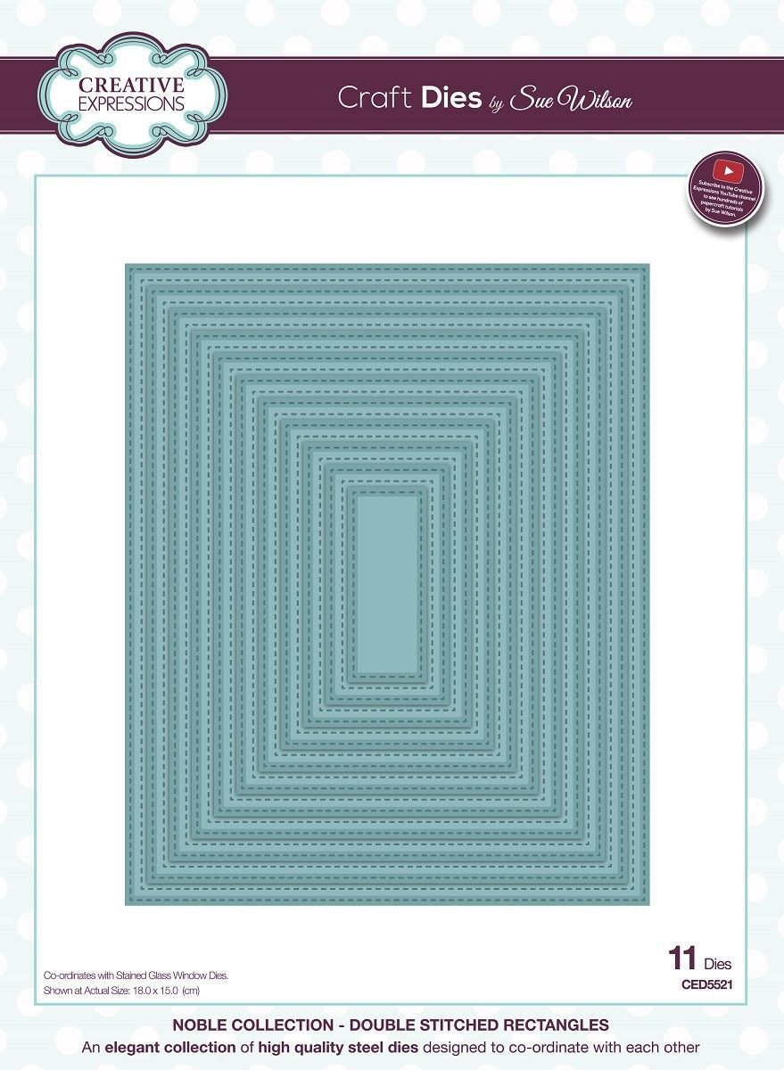 Sue Wilson Dies Noble Double Stitched Rectangles CED5521