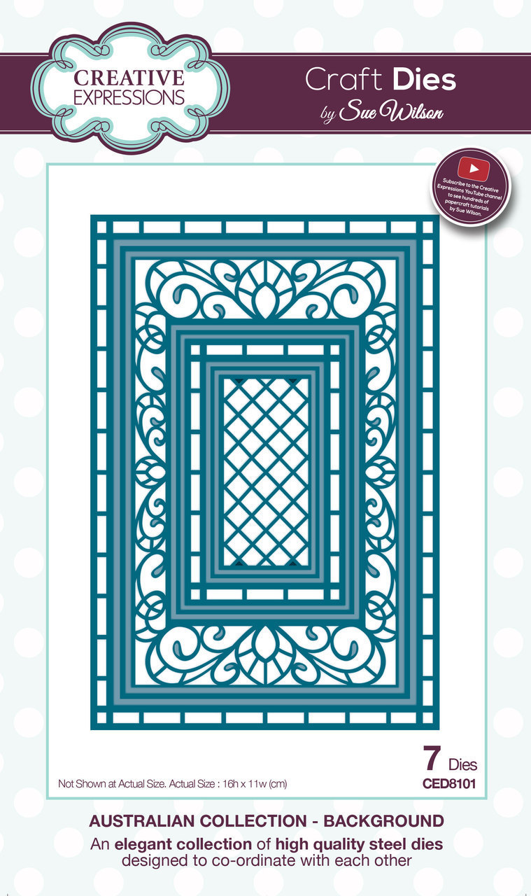 sue wilson dies australian collection background die ced8101 festive templates