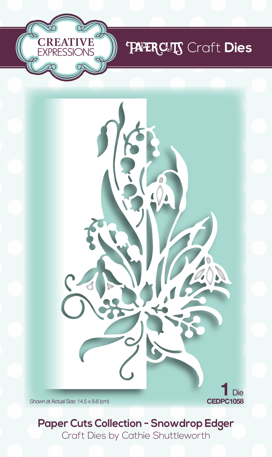 Paper Cuts Collection Die Snowdrop Edger CEDPC1058