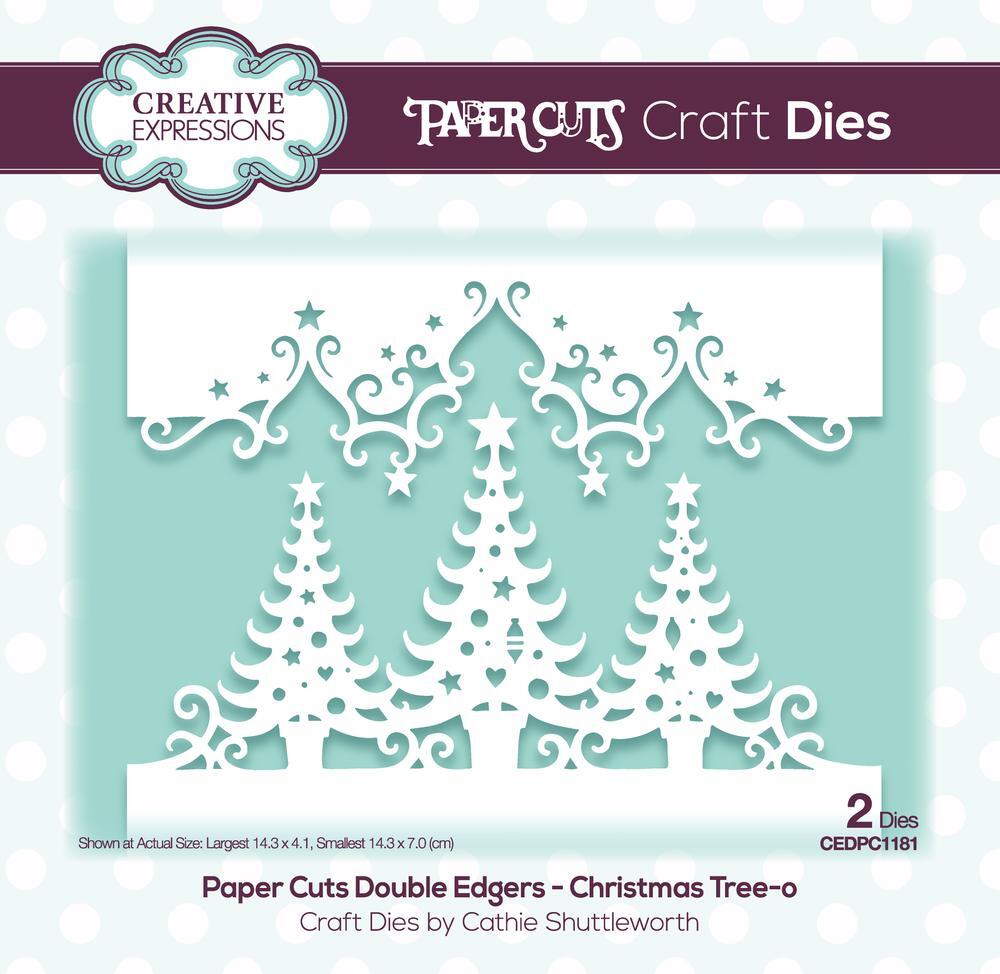 Paper Cuts Collection Die Double Edger Christmas Tree-O CEDPC1181