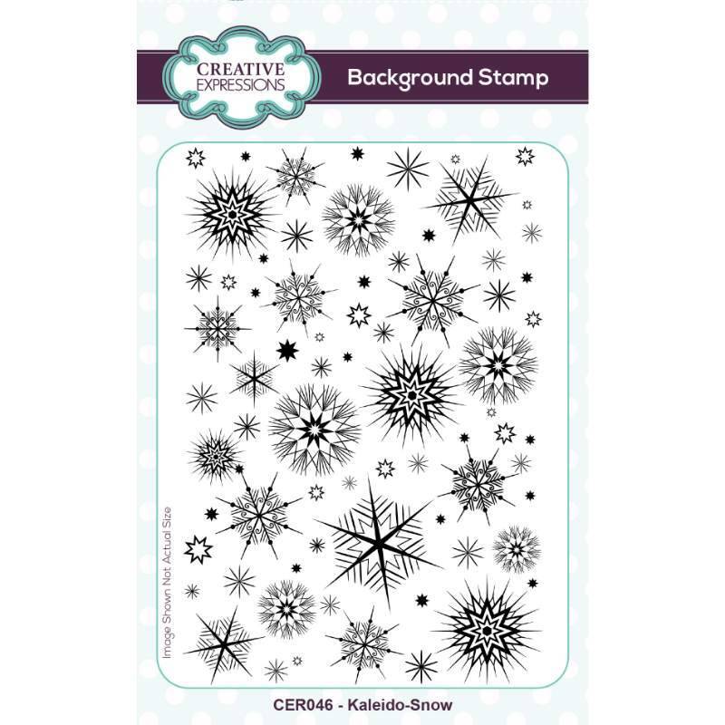Creative Expressions Kaleido-Snow 4 x 6 in Pre Cut Rubber Stamp CER046