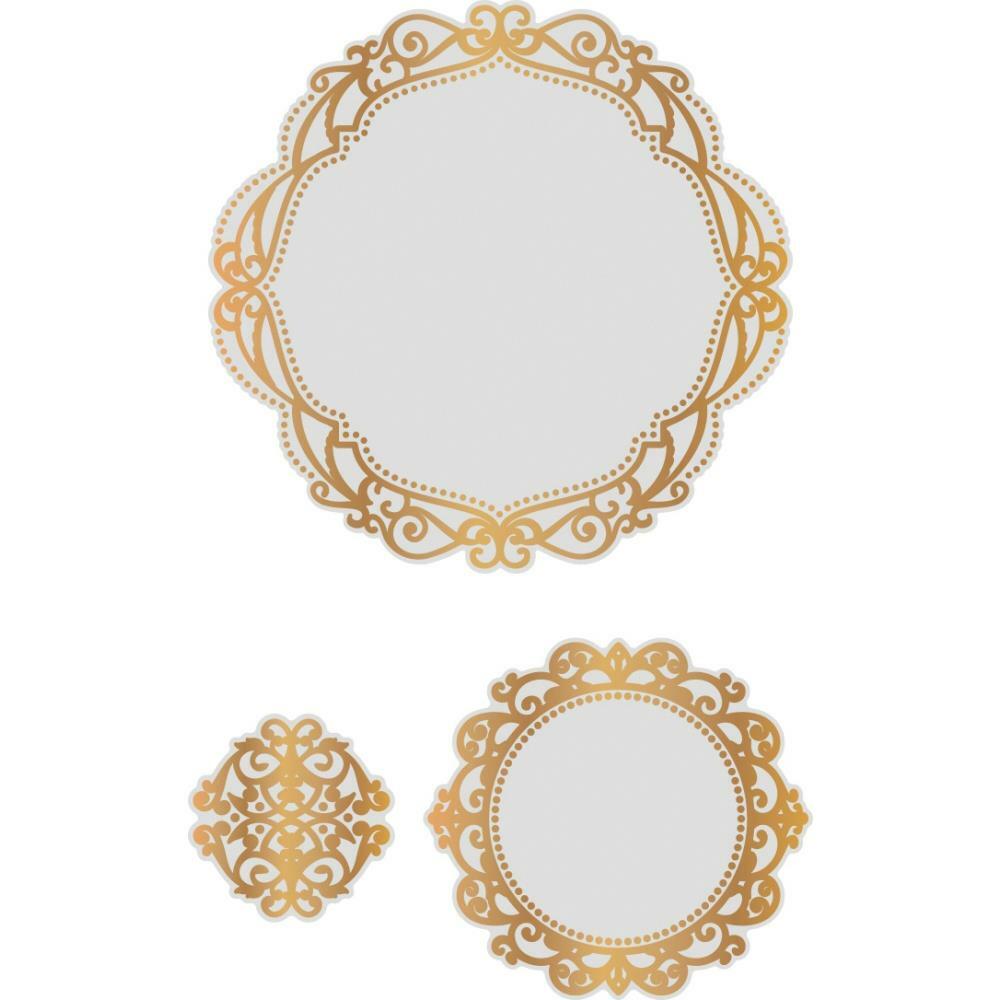 Cut and Foil Die Hotfoil Stamp Decorative Nesting Circular Flourished Frames
