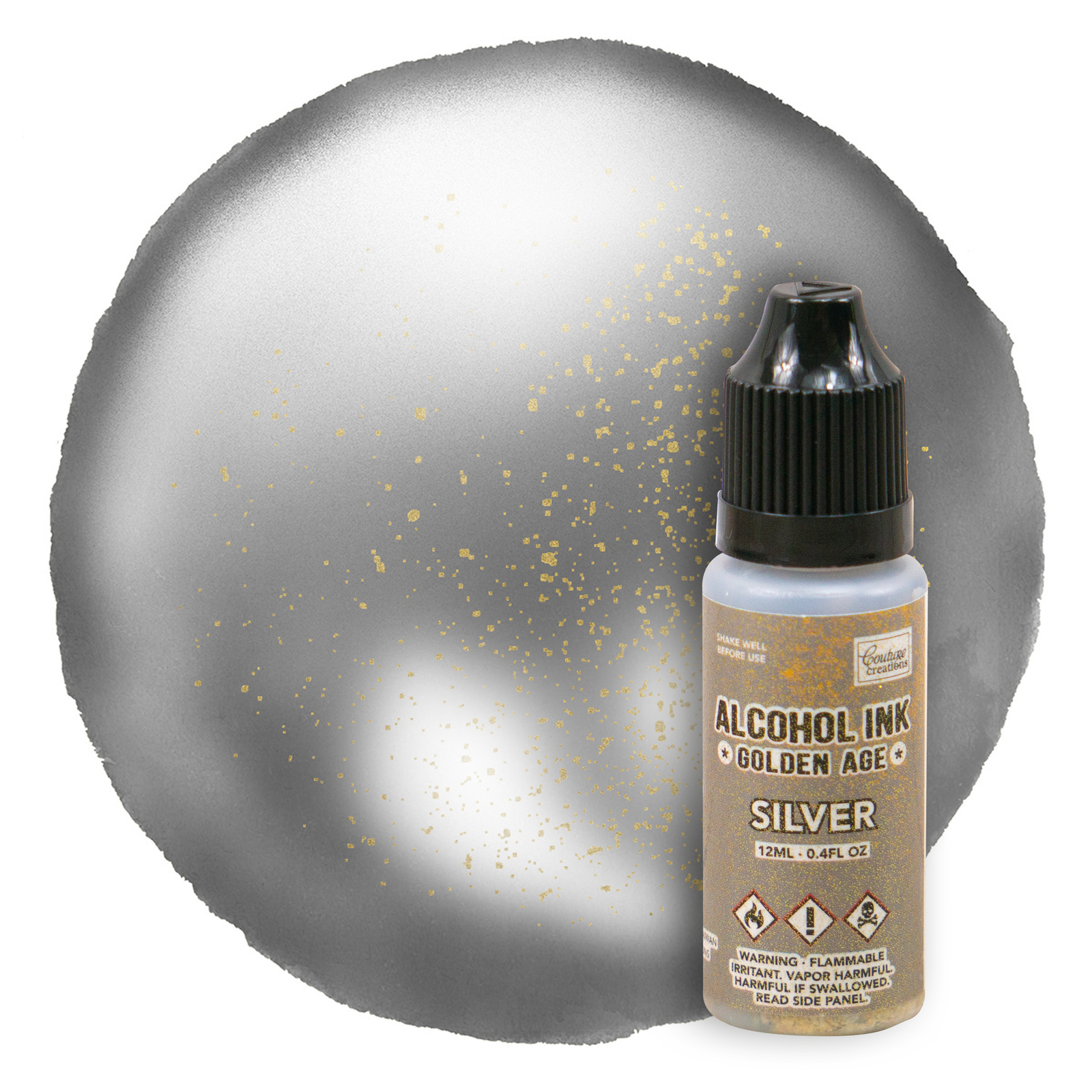 Couture Creations Alcohol Ink Golden Age Silver 12ml
