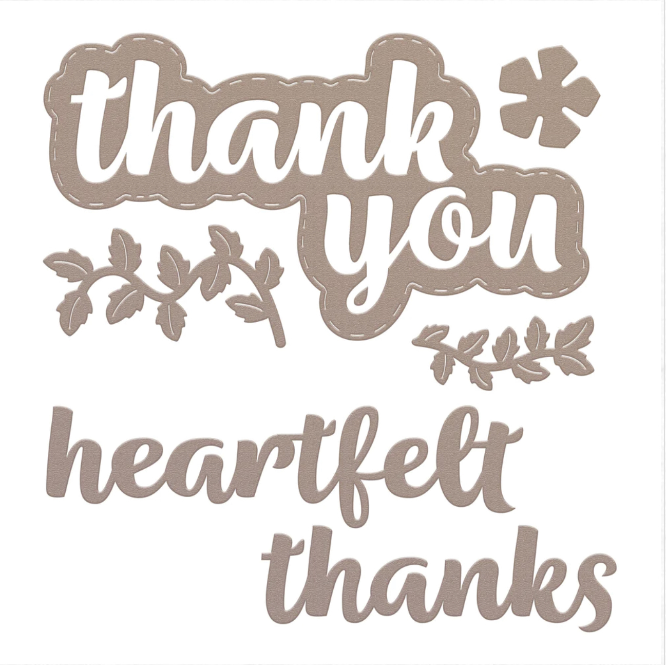 Couture Creations Dies Homely Florals - Thank You Sentiment Set
