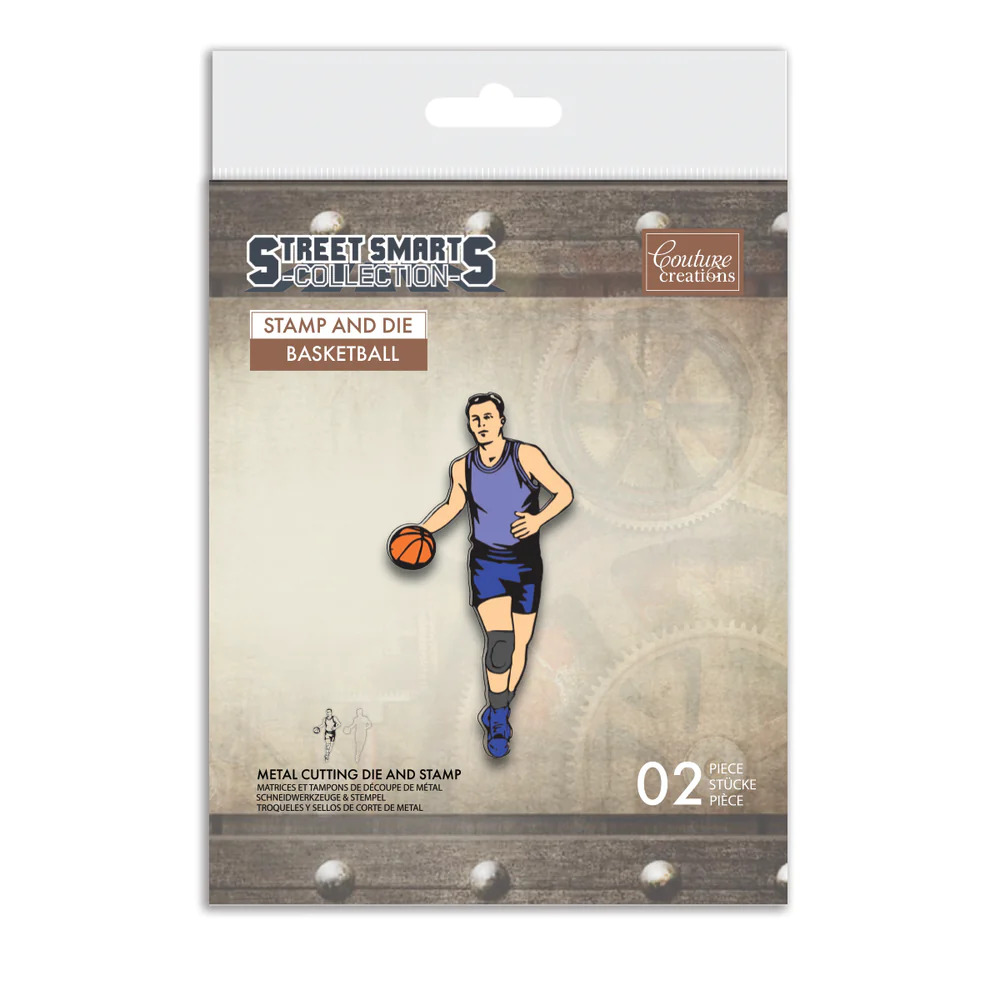 Couture Creations Stamp and Die Set - Street Smarts - Basketball