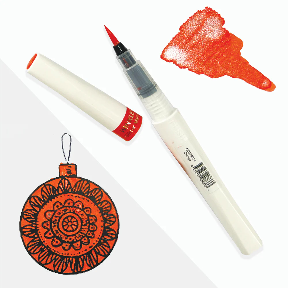Couture Creations Winkles Glitter Marker - Orange