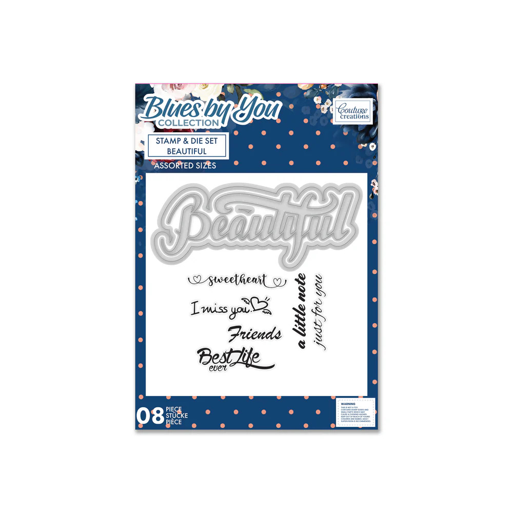 Couture Creations - Blues By You - Beautiful Stamp And Die Set