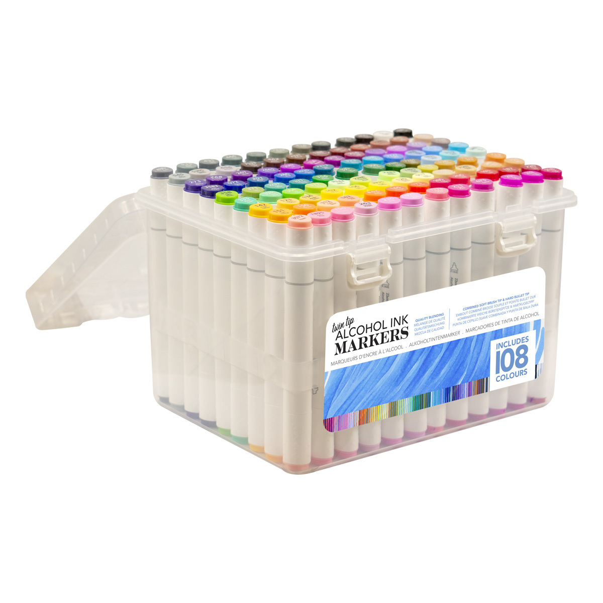 Couture Creations Twin Tip Alcohol Markers 108 Full Set with Case