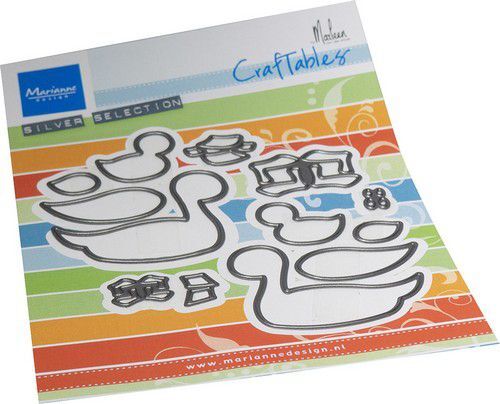 Marianne Design Craftables Silver Selection Ducks by Marleen CR1619