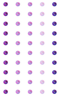 Crafts-Too Embellishment 50 Adhesive 5mm Dots Mixed Lilac