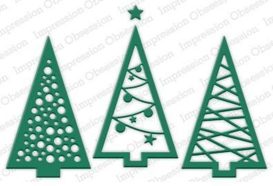 Impression Obsession Die Christmas Tree Cutout DIE240V 
