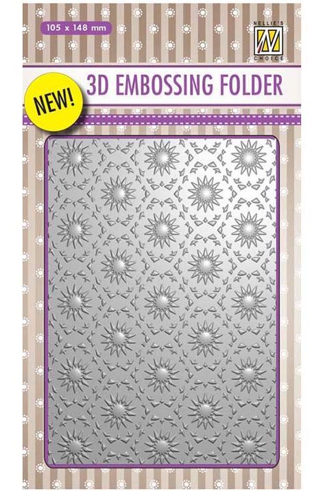 Nellie Snellen 3D Embossing Folder Flowers 1 Background EF3D001