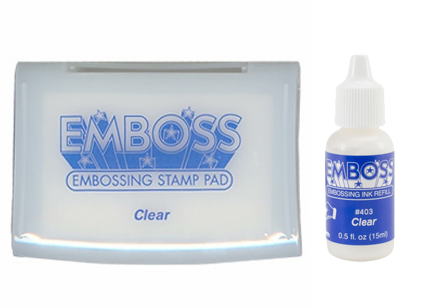 Tsukineko Emboss Embossing Stamp Pad Clear Acid Free + Reinker
