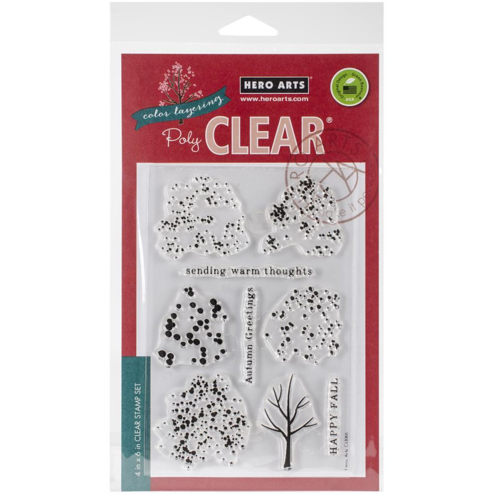 Hero Arts Clear Stamps Color Layering Fall Trees eBay