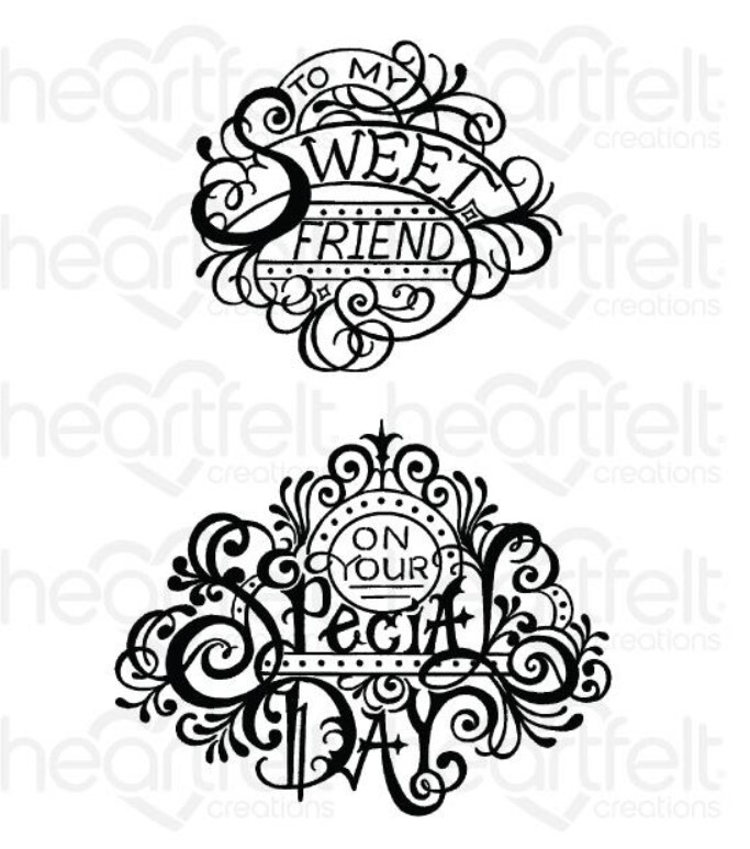 Heartfelt Creations Cling Stamps Fancy Special Day