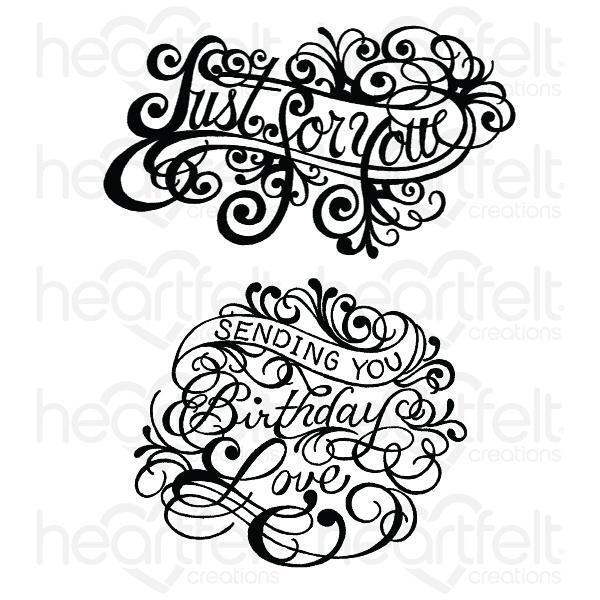 Heartfelt Creations Cling Stamps Ornate Just For You