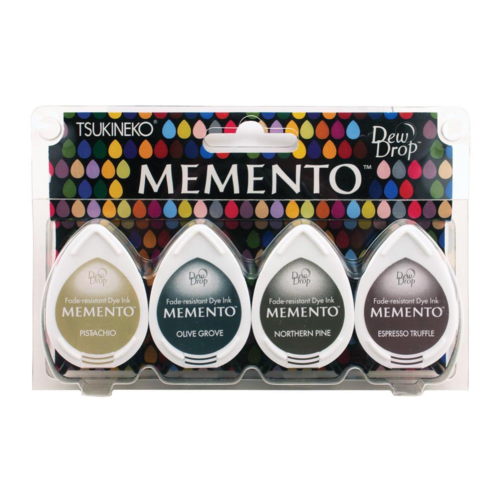Tsukineko Memento Dye Ink Pads Dew Drops 4/Pkg Central Park
