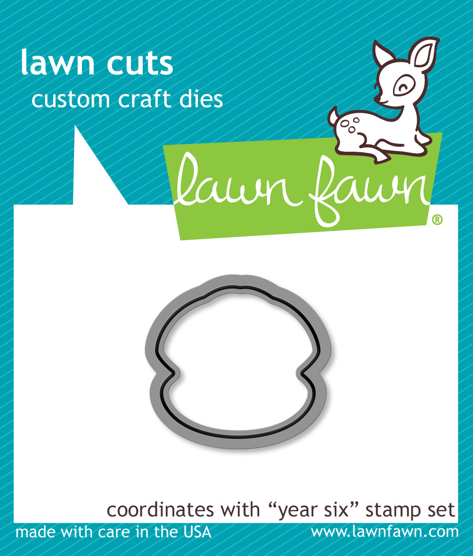 Lawn Fawn Cuts Year Six Die LF1051 