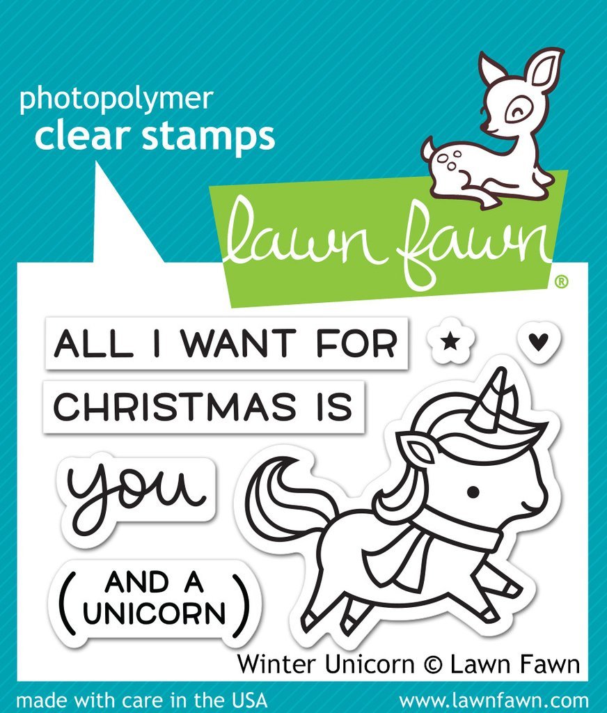 Lawn Fawn Stamps  Winter Unicorn LF1218 