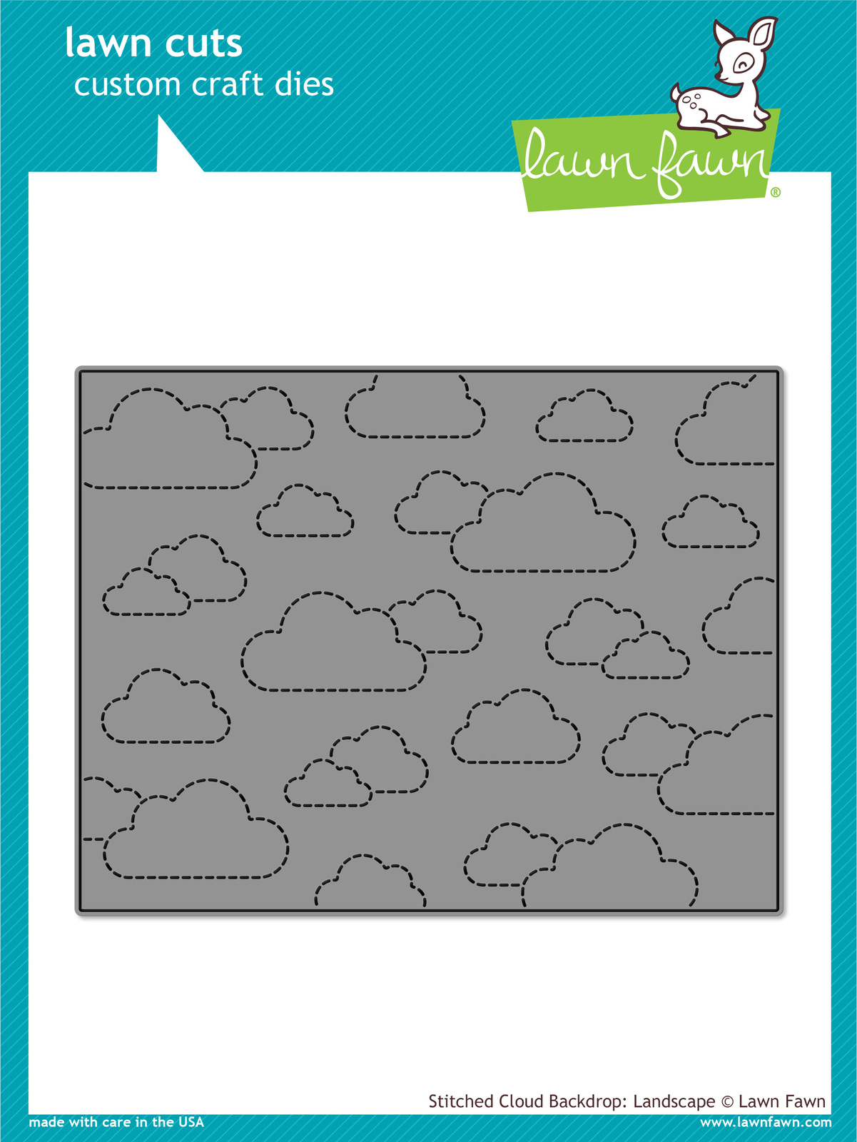 Lawn Fawn Cuts Stitched Cloud Backdrop: Landscape LF1423 