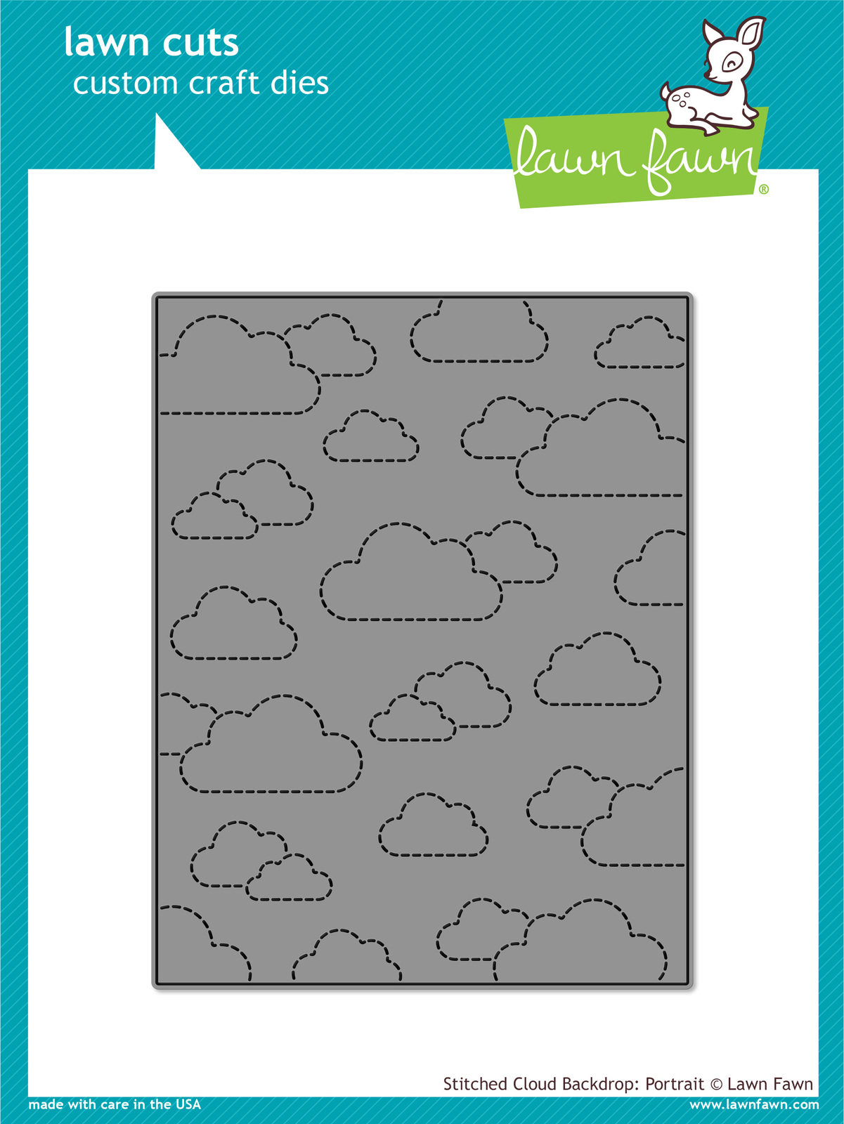 Lawn Fawn Cuts Stitched Cloud Backdrop: Portrait LF1424 