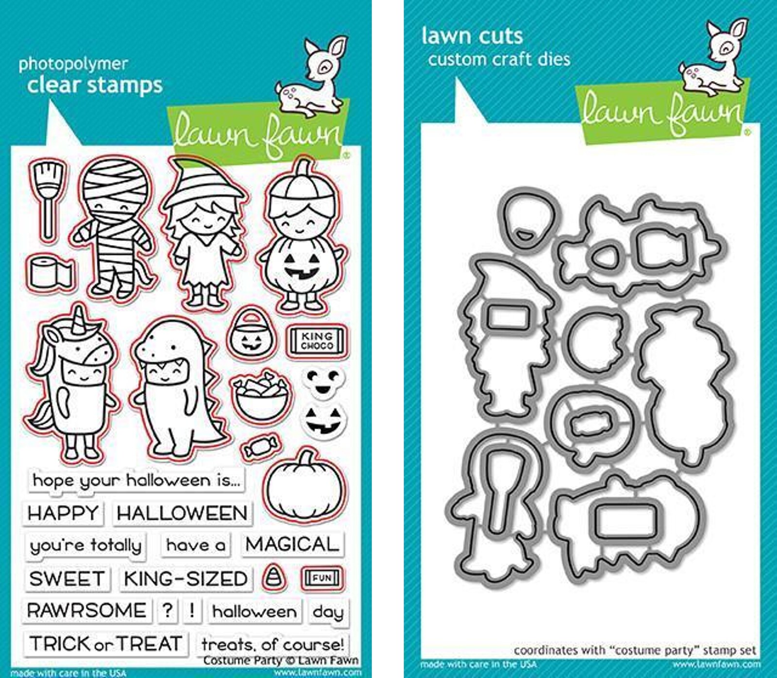 Lawn Fawn Costume Party Stamp+Die Bundle