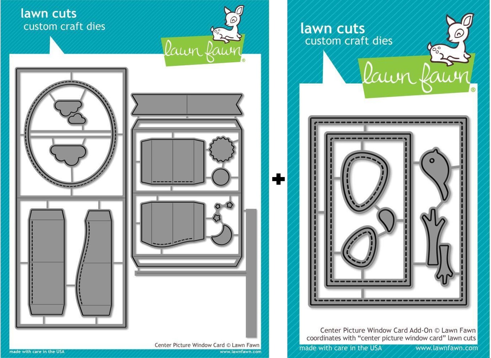 Lawn Fawn Cuts Centre Picture Window Card + Add-On Die Bundle
