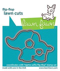 Lawn Fawn Cuts Elphie Selfie Flip-Flop Dies LF2515