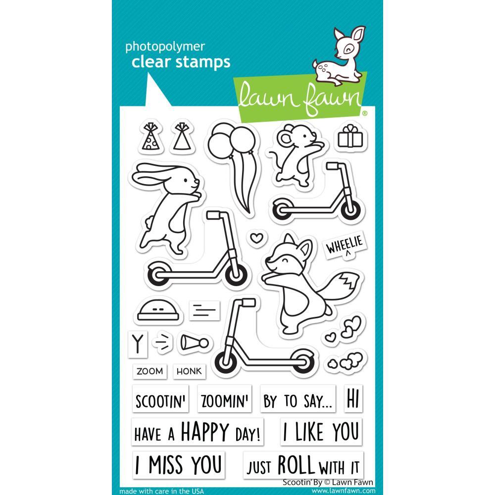 Lawn Fawn Stamps Scootin' By LF2554