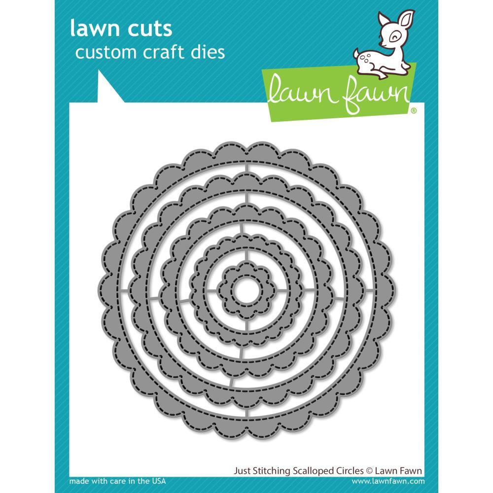 Lawn Fawn Cuts Just Stitching Scalloped Circles n Die LF2571